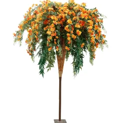 Decoración De Otoño|Decoración De Verano>DecoWoerner Árbol De Helechos De Flor 190cm naranja