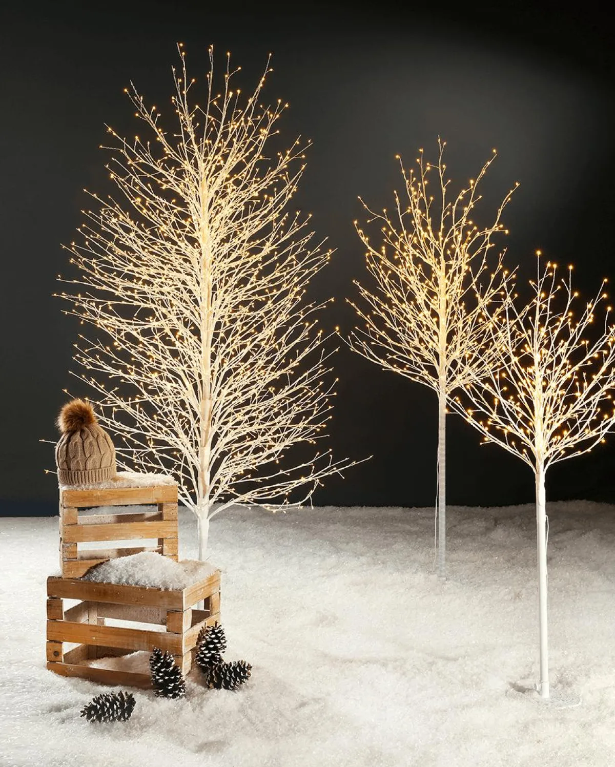 Decoración De Invierno|Árboles Artificiales>DecoWoerner Árbol De Luces LED, 120 Cm blanco