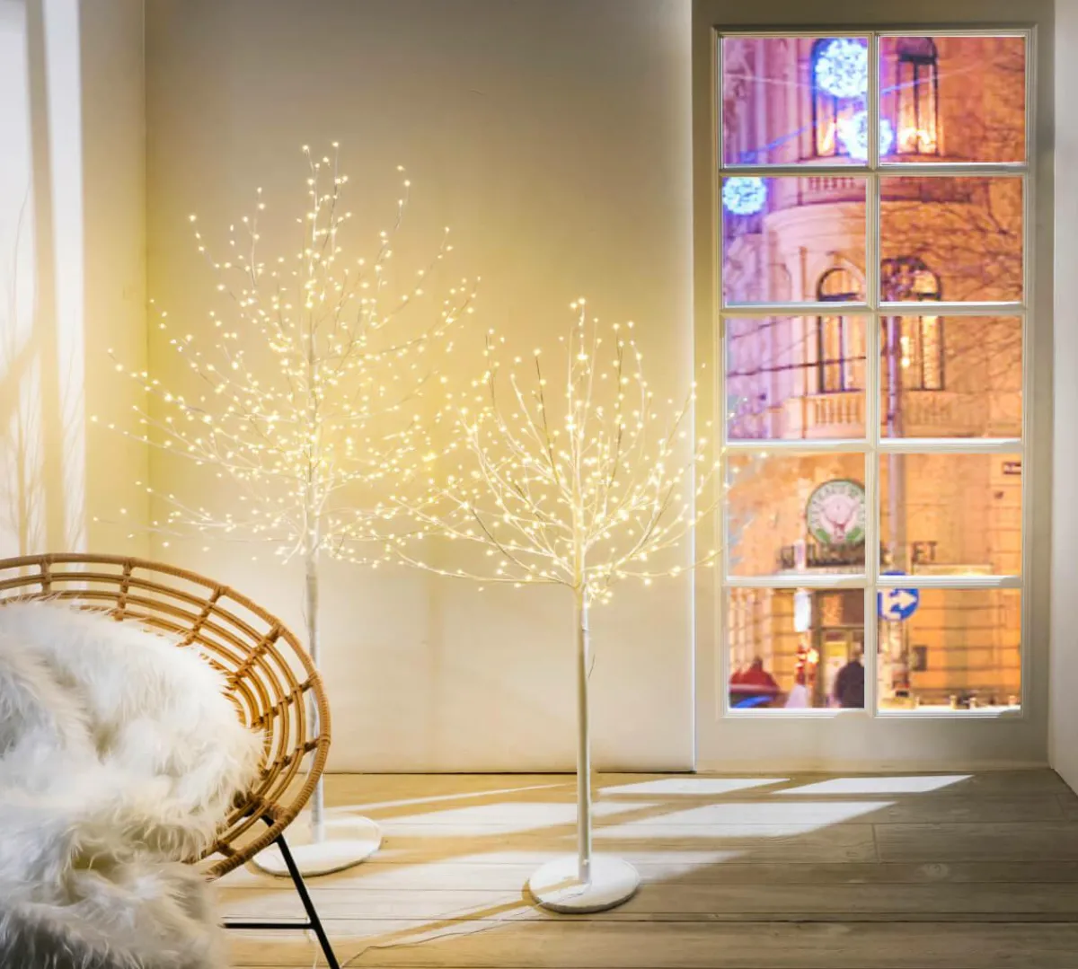 Decoración De Invierno|Árboles Artificiales>DecoWoerner Árbol De Luces LED, 150 Cm blanco