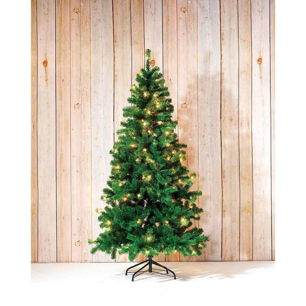 Árboles De Navidad Artificiales>DecoWoerner Árbol De Navidad Artificial Estrecho Con LED 150 Cm verde