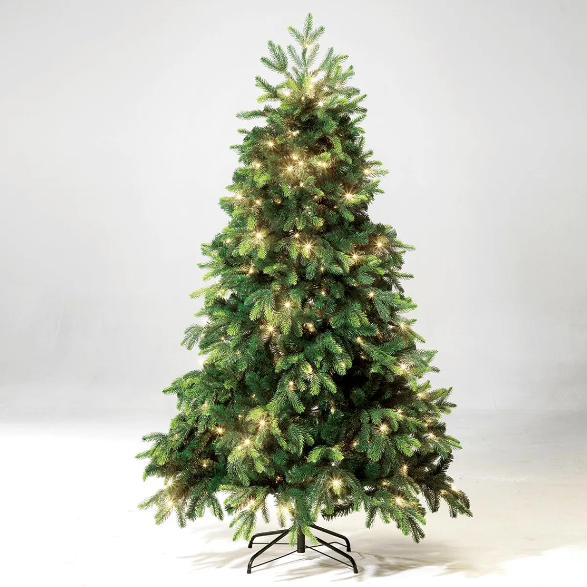 Árboles De Navidad Artificiales>DecoWoerner Árbol De Navidad Artificial Abeto Noble Con LED 210 Cm verde