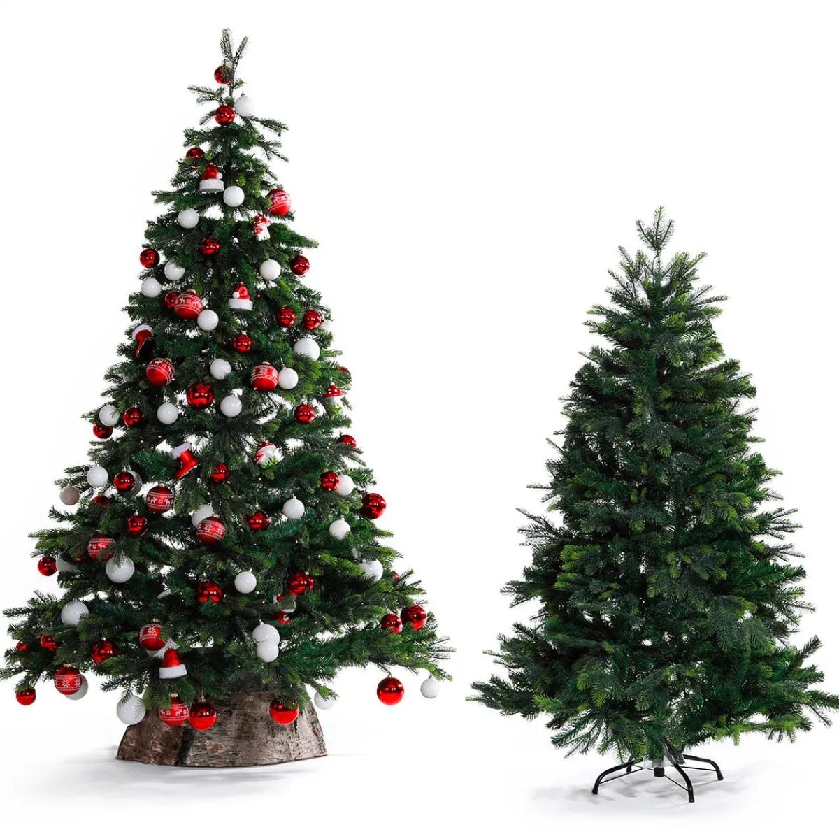 Árboles De Navidad Artificiales>DecoWoerner Árbol De Navidad Artificial Abeto Noble Con LED 210 Cm verde