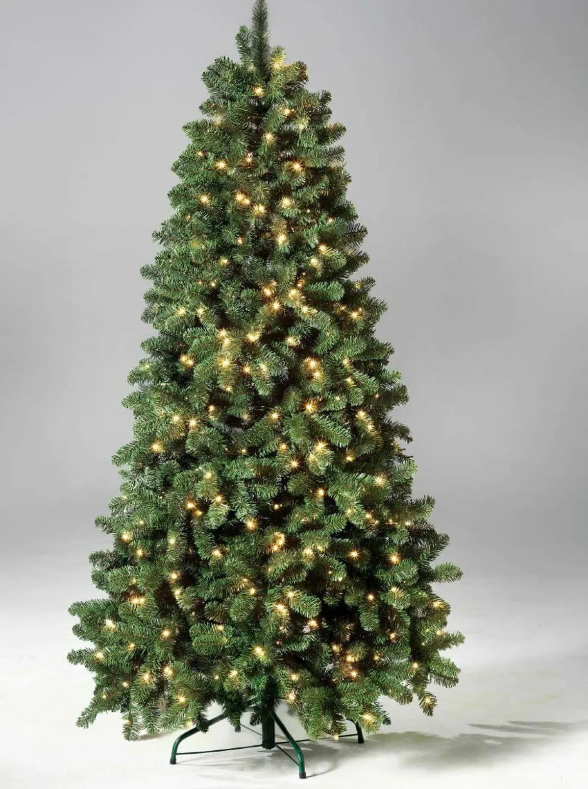 Árboles De Navidad Artificiales>DecoWoerner Árbol De Navidad Artificial Abeto Plateado Con LED 210 Cm verde