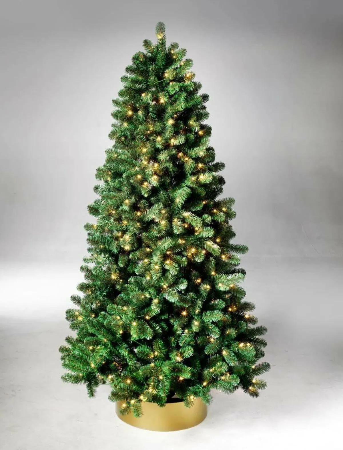Árboles De Navidad Artificiales>DecoWoerner Árbol De Navidad Artificial Abeto Plateado Con LED 210 Cm verde