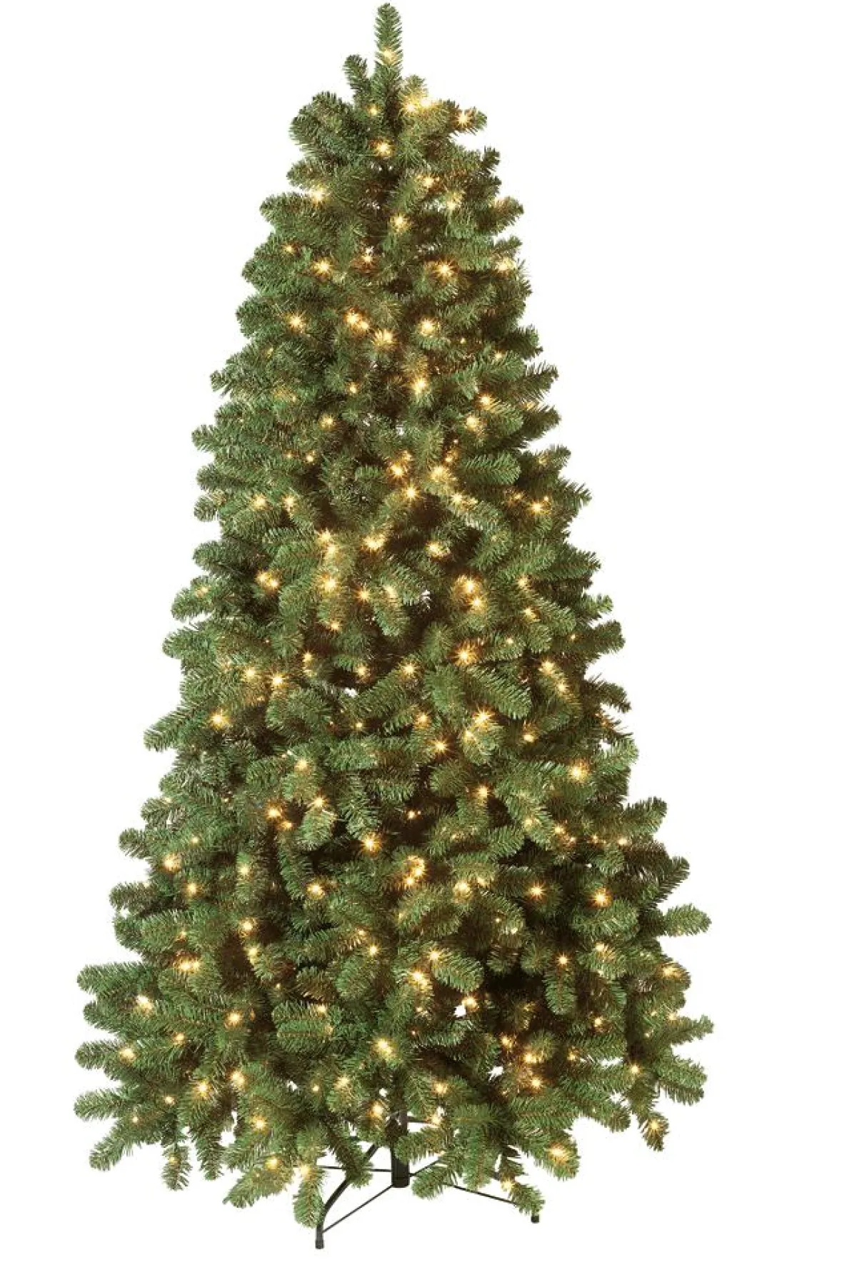 Árboles De Navidad Artificiales>DecoWoerner Árbol De Navidad Artificial Abeto Plateado Con LED 240 Cm verde