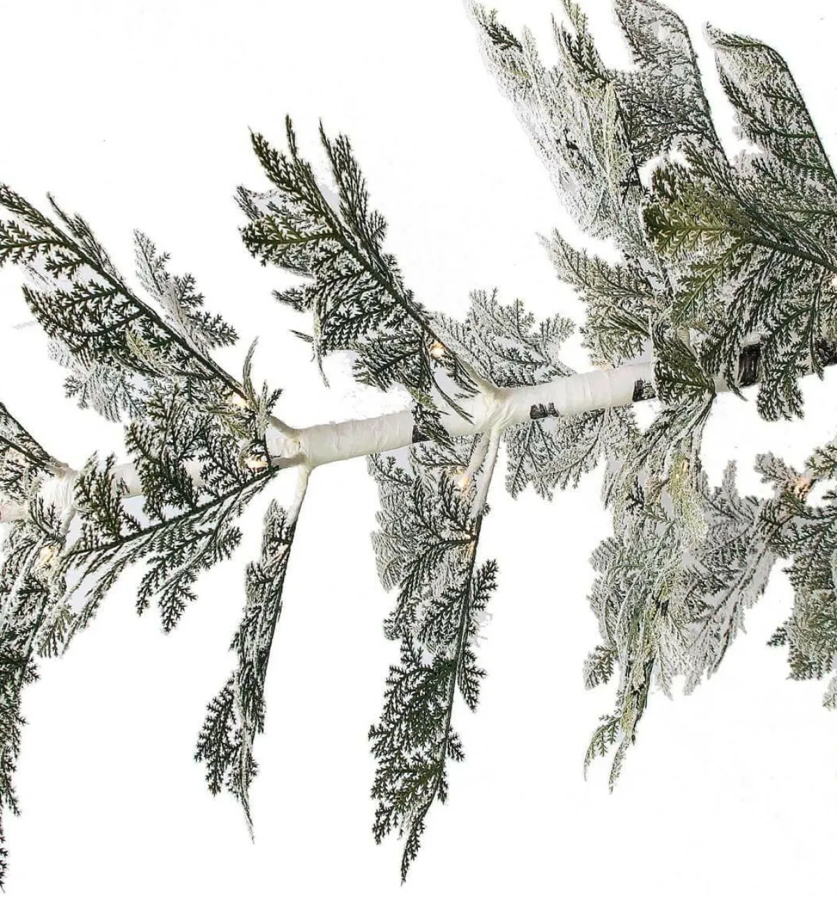 Decoración De Invierno|Árboles De Navidad Artificiales>DecoWoerner Árbol De Navidad Artificial Colgante Cedro Con Agujas Escarchadas 300 Cm blanco