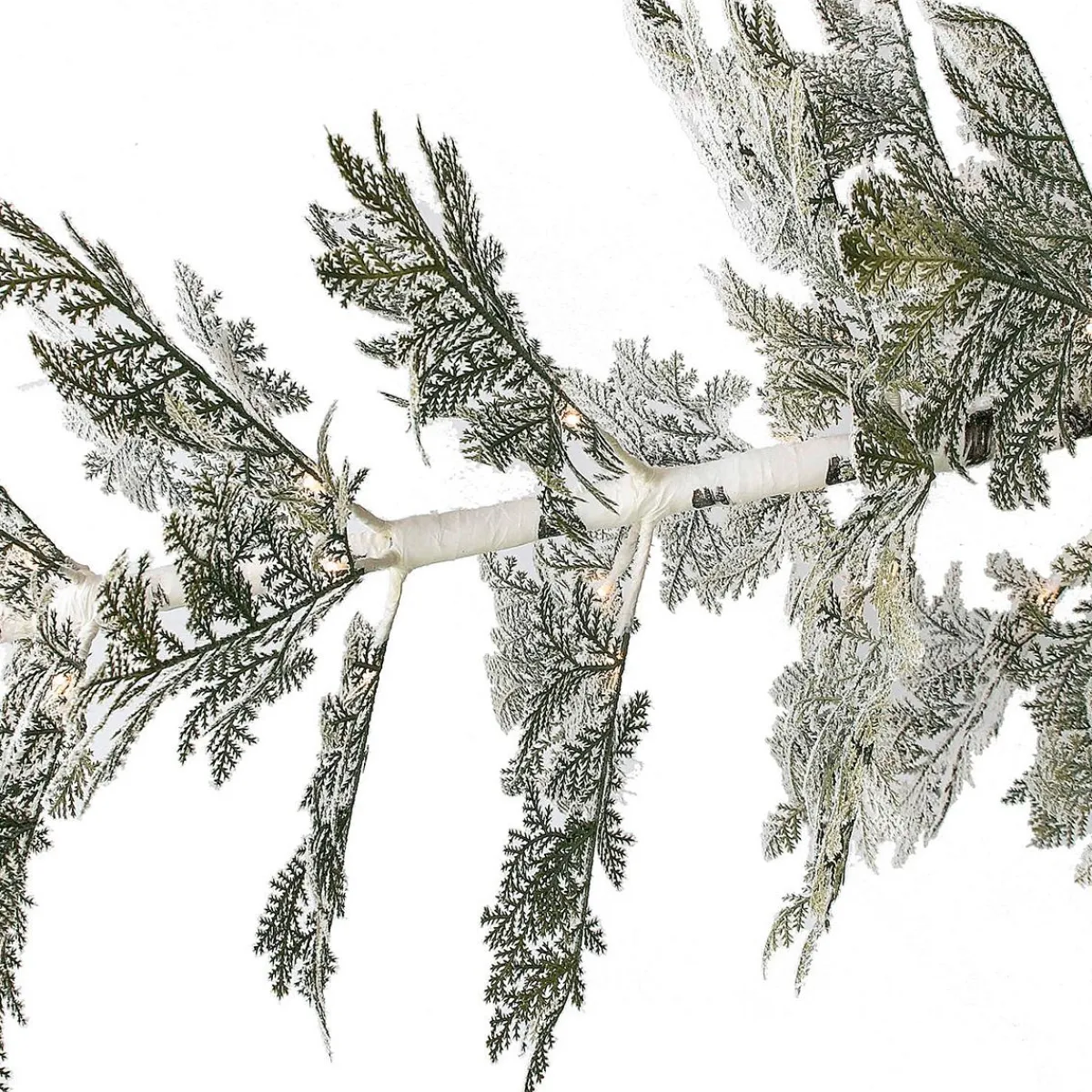 Decoración De Invierno|Árboles De Navidad Artificiales>DecoWoerner Árbol De Navidad Artificial Colgante Cedro Con Agujas Escarchadas 400 Cm blanco