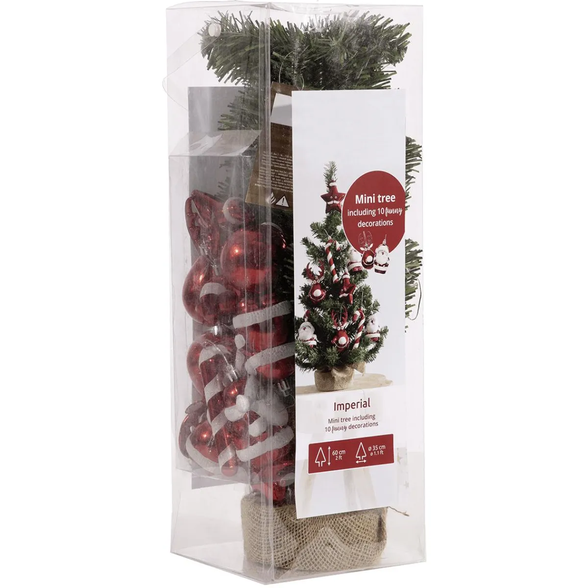 Árboles De Mesa Y Ramas De Abeto|Árboles De Navidad Artificiales>DecoWoerner Árbol De Navidad Artificial DIY Con Adornos s, 60 Cm rojo