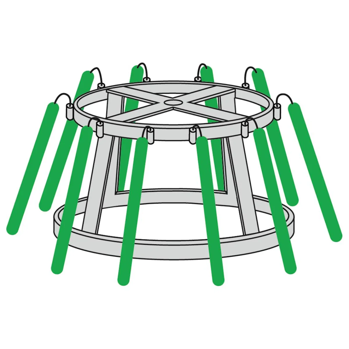 Árboles Gigantescos>DecoWoerner Árbol Gigante Con LED Cálido, Exterior, 930 Cm verde