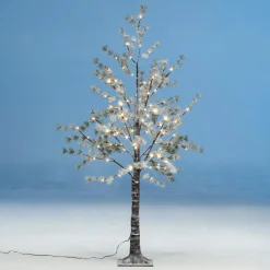 Luz Decorativa|Árboles Artificiales>DecoWoerner Árbol LED Blanco Cálido 150 Cm marrón