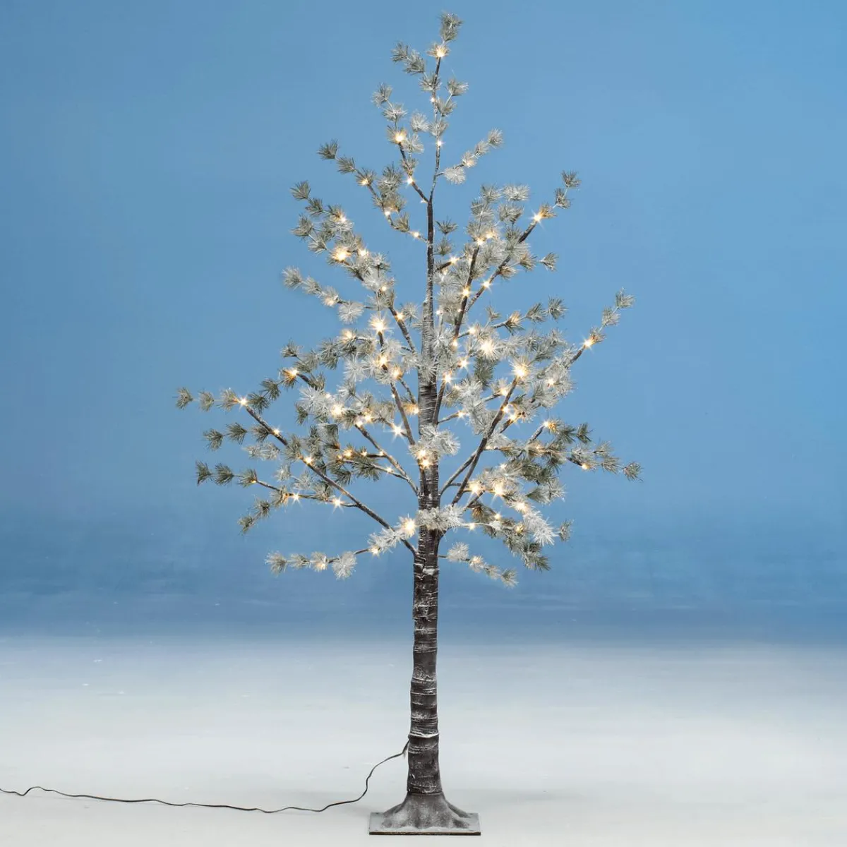 Luz Decorativa|Árboles Artificiales>DecoWoerner Árbol LED Blanco Cálido 150 Cm marrón