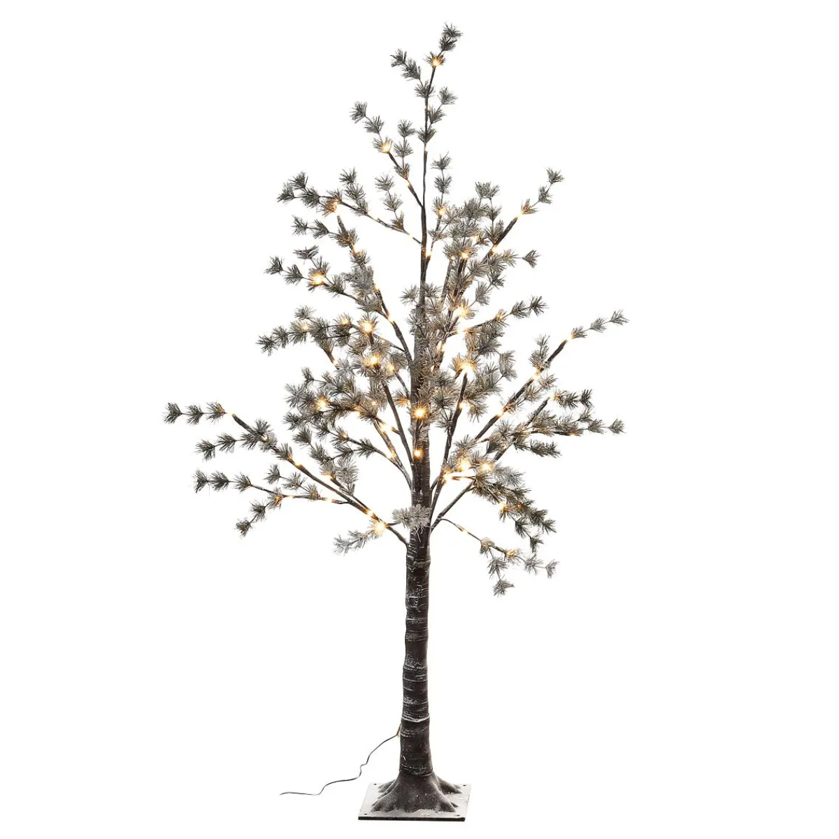 Luz Decorativa|Árboles Artificiales>DecoWoerner Árbol LED Blanco Cálido 150 Cm marrón