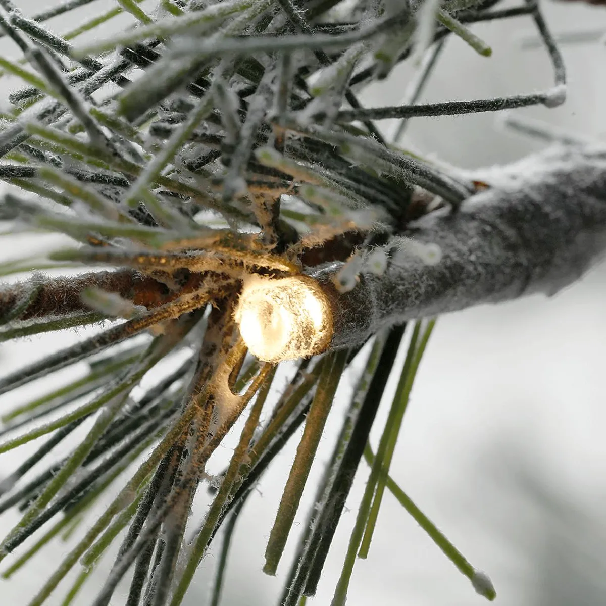 Árboles Artificiales|Luces De Navidad>DecoWoerner Árbol LED Blanco Cálido 210 Cm marrón