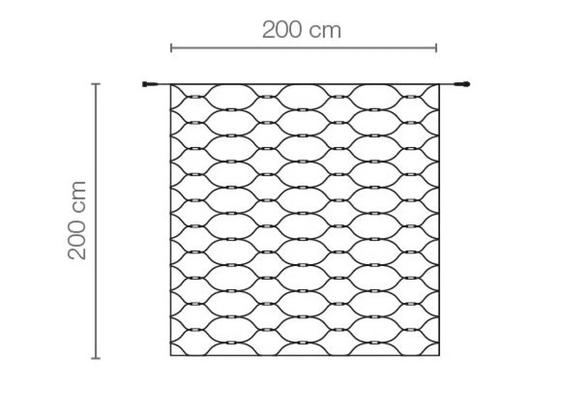 Luces De Navidad>DecoWoerner Red De Luces LED Para Uso Profesional Sistema IP67, 300 LED, 200 X 200 Cm, Sin Cable