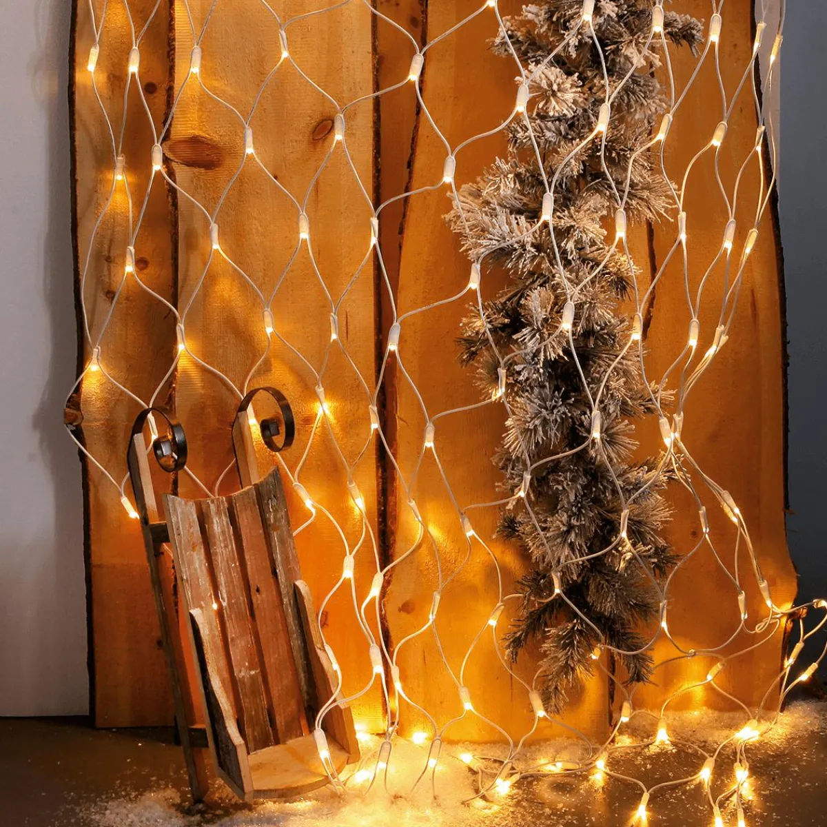 Luces De Navidad>DecoWoerner Red De Luces LED Para Uso Profesional Sistema IP67, 200 LED, 250 X 120 Cm, Sin Cable