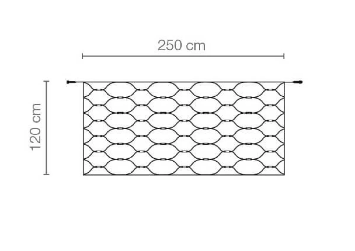 Luces De Navidad>DecoWoerner Red De Luces LED Para Uso Profesional Sistema IP67, 200 LED, 250 X 120 Cm, Sin Cable