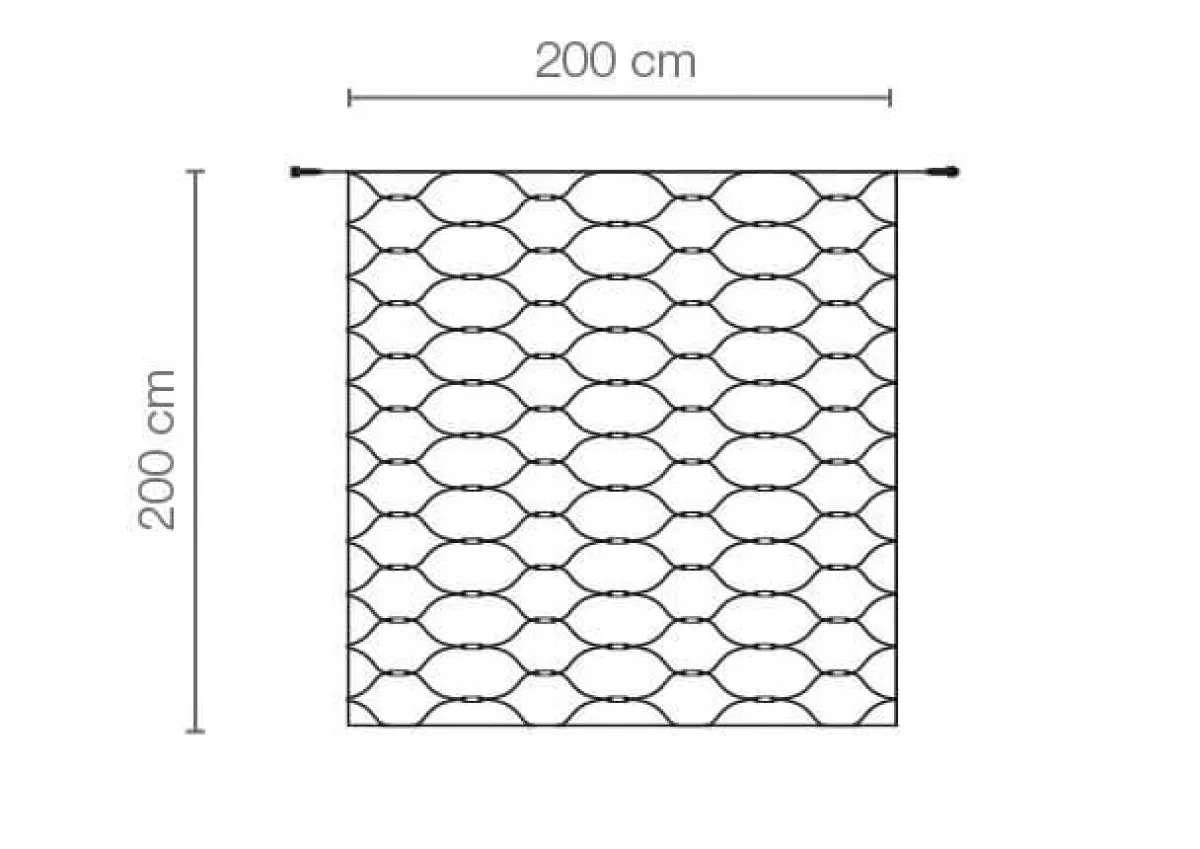 Luces De Navidad>DecoWoerner Red De Luces LED Para Uso Profesional Sistema IP67, 300 LED, 200 X 200 Cm, Sin Cable