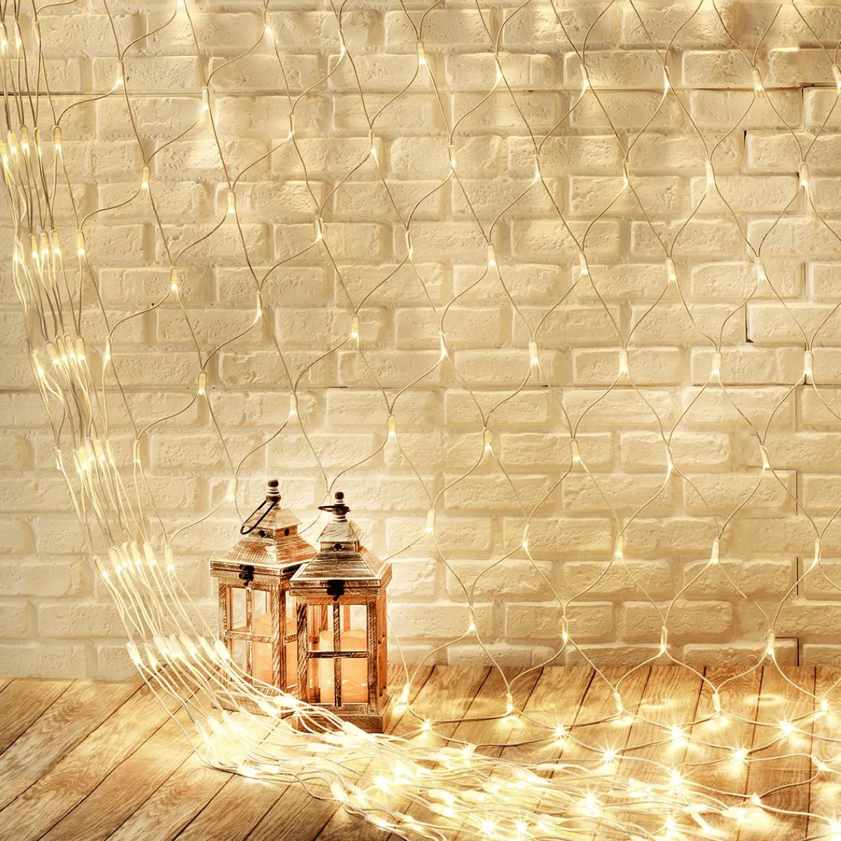 Luces De Navidad>DecoWoerner Red De Luces LED Para Uso Profesional Sistema IP67, 500 LED, 300 X 300 Cm, Sin Cable