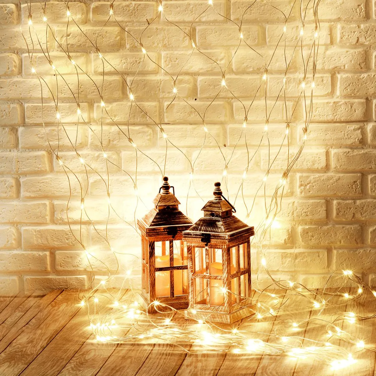 Luces De Navidad>DecoWoerner Red De Luz LED Profesional IP20, 250 Cm Sin Cable De Alimentación, Transparente