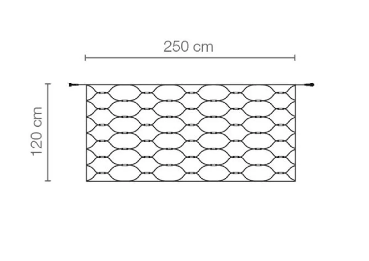 Luces De Navidad>DecoWoerner Red De Luz LED Profesional IP20, 250 Cm Sin Cable De Alimentación, Transparente