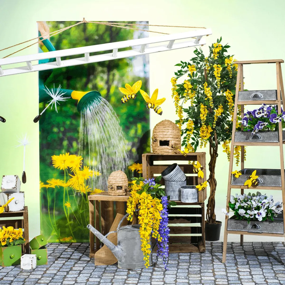 Decoración Temática|Decoración De Primavera>DecoWoerner Regadera Decorativa plata