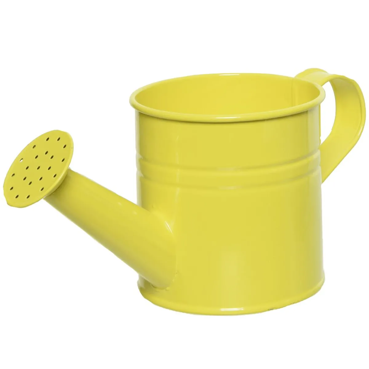 Decoración De Verano|Decoración De Primavera>DecoWoerner Regadera Metálica Vintage Amarilla Galvanizada 22 Cm amarillo