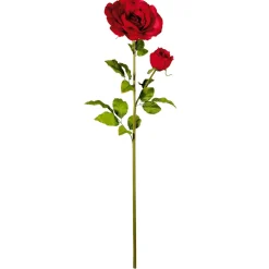 Decoración Temática|Flores Artificiales>DecoWoerner Rosa Gigante Con Brote, 120 Cm, Ø 25 Cm rojo