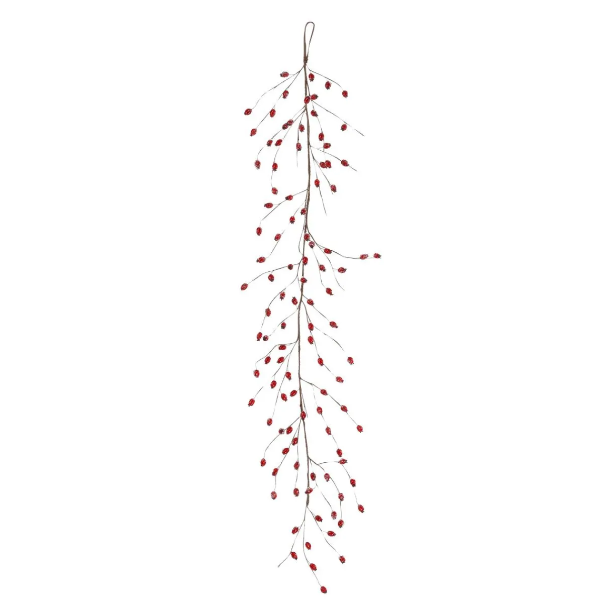 Decoración De Invierno|Guirnaldas Y Vides>DecoWoerner Rosa Mosqueta Artificial 150 Cm rojo