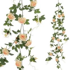 Decoración Temática|Guirnaldas Y Vides>DecoWoerner Rosal Artificial Albaricoque, 125 Cm naranja