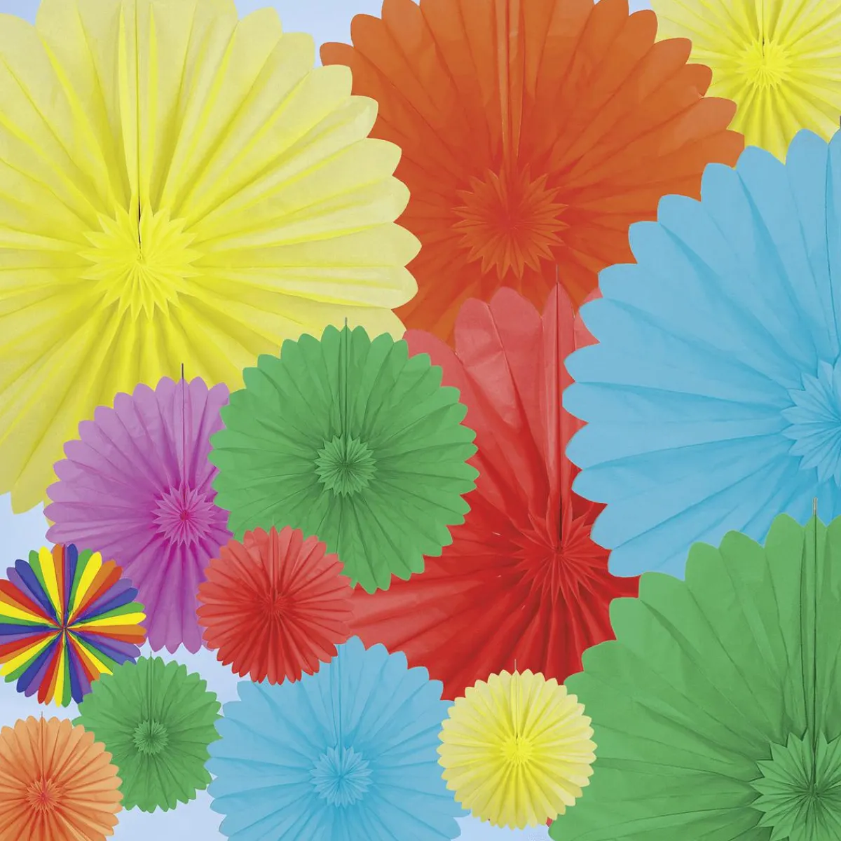 Decoración Temática|Decoración De Verano>DecoWoerner Rosetón De Papel Ignífugo 100 Cm Claro azul