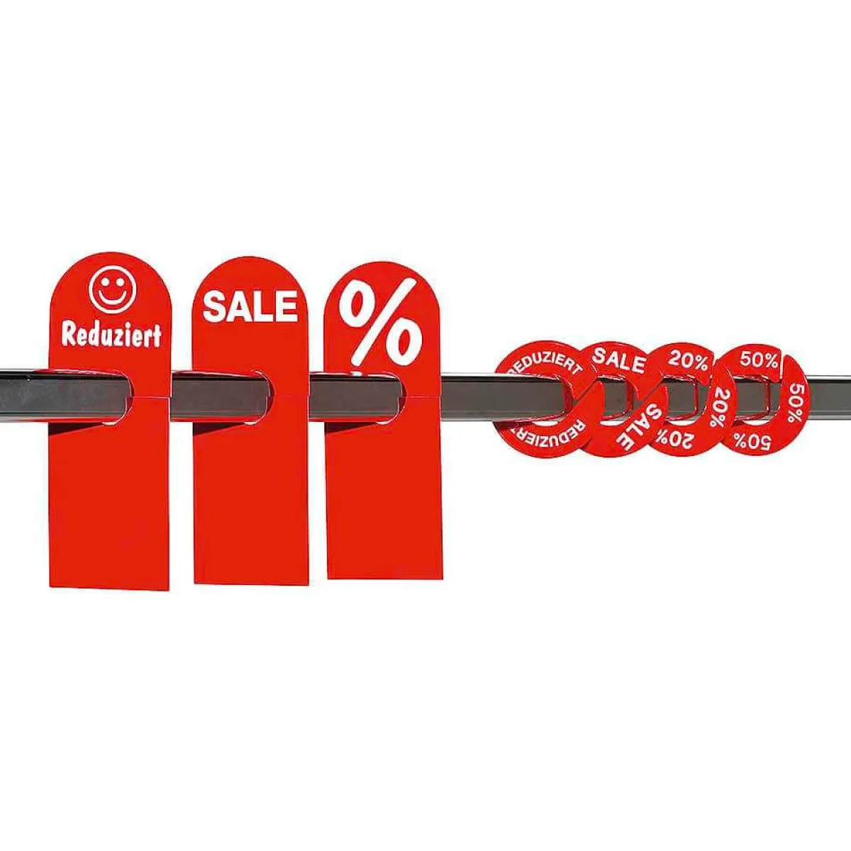 Material De Rebajas|Separadores De Talla Y Marcadores De Tallas>DecoWoerner Separador De Tallas Redondo "20%" rojo