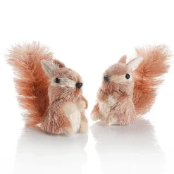 Decoración De Animales|Decoración De Otoño>DecoWoerner Set De 2 Figuras Decorativas De Ardilla, 11 Cm De Altura marrón