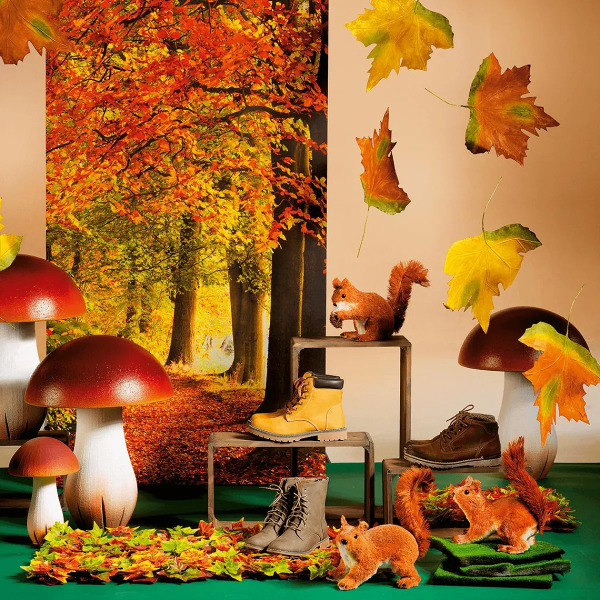 Decoración De Otoño>DecoWoerner Seta Decorativa, Altura 60 Cm marrón