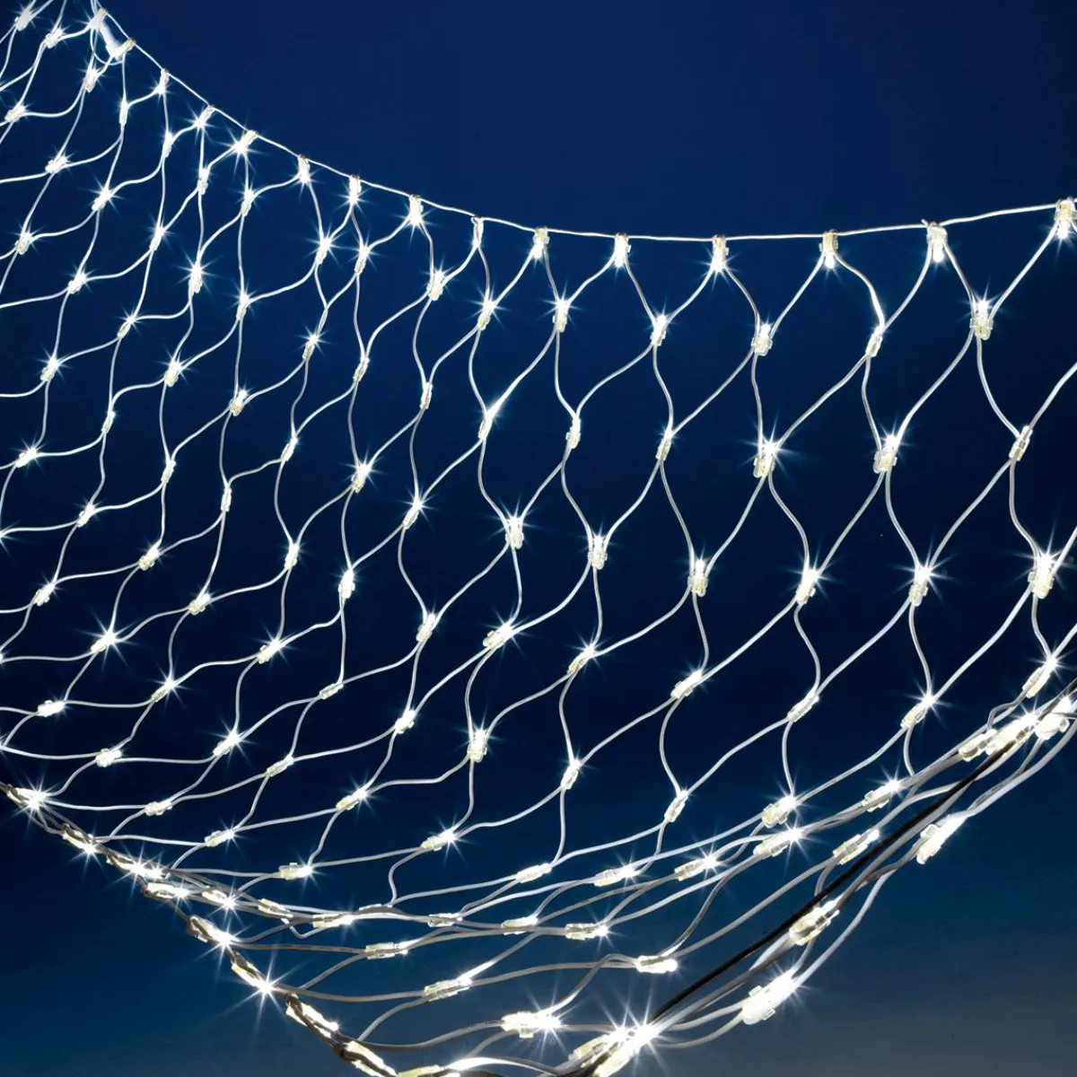 Luces De Navidad>DecoWoerner Sistema De Red De Luces Para Exteriores, Luz LED Blanca, Cable , 250 X 120 Cm blanco