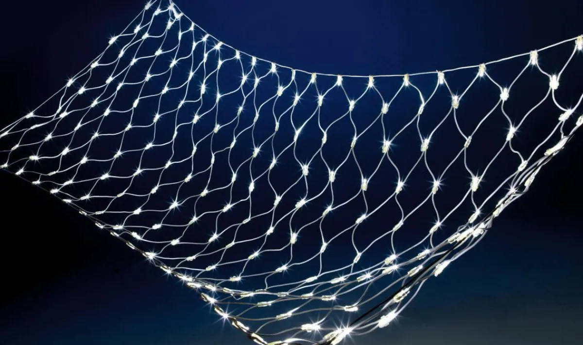 Luces De Navidad>DecoWoerner Sistema De Red De Luces Para Exteriores, Luz LED Blanca, Cable , 250 X 120 Cm blanco