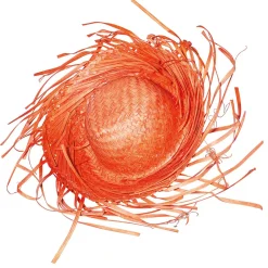 Decoración De Verano>DecoWoerner Sombrero De Paja Decorativo, Color naranja