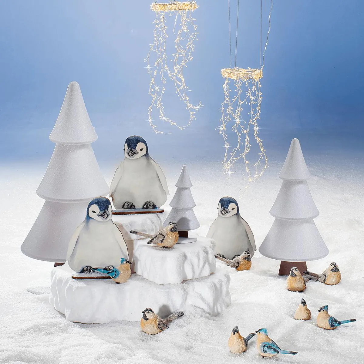 Decoración De Invierno|Figuras De Navidad>DecoWoerner Soporte De Abeto De Nieve Con Purpurina 49 X 99 Cm Plata blanco