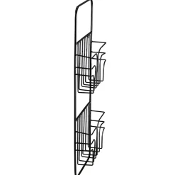 Expositores Para Tiendas>DecoWoerner Soporte De Pared Para Folletos, 2 Compartimentos, Longitud 73 Cm negro