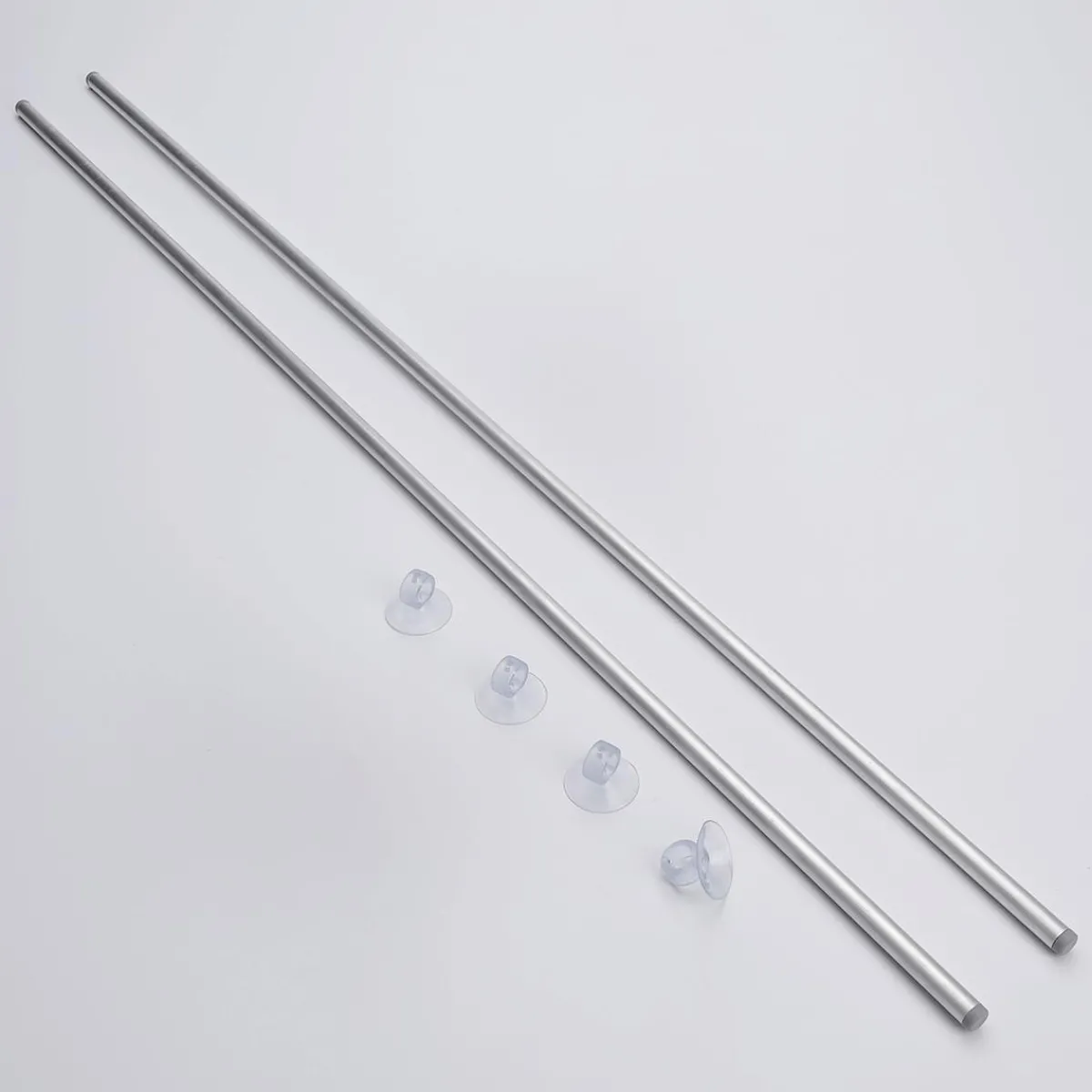 Accesorios>DecoWoerner Soporte De Superficie De Cristal Para Banner 104 Cm plata