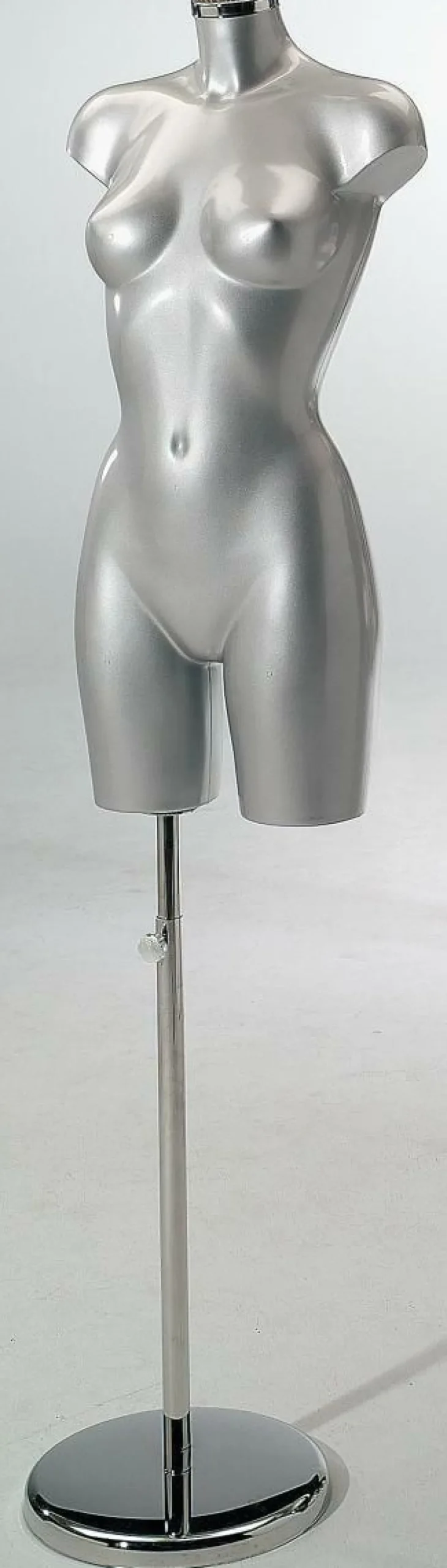 Bustos De Costura|Maniquíes>DecoWoerner Soporte Metálico Para Torsos, Alojamiento Para Sujeción De Piernas plata