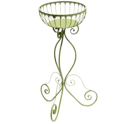 Expositores Para Tiendas|Macetas Y Artículos De Decoración>DecoWoerner Soporte Metálico "Vintage" De 71 Cm De Altura verde
