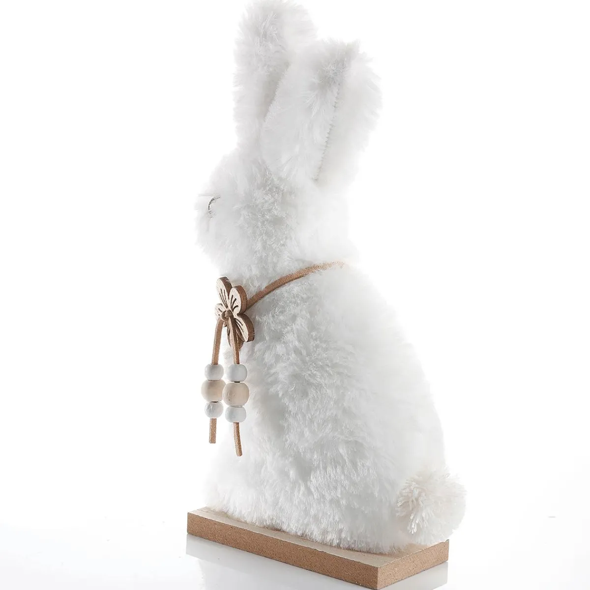 Decoración De Pascua>DecoWoerner Soporte Para Conejo De Peluche Deco, , 21 Cm De Altura blanco