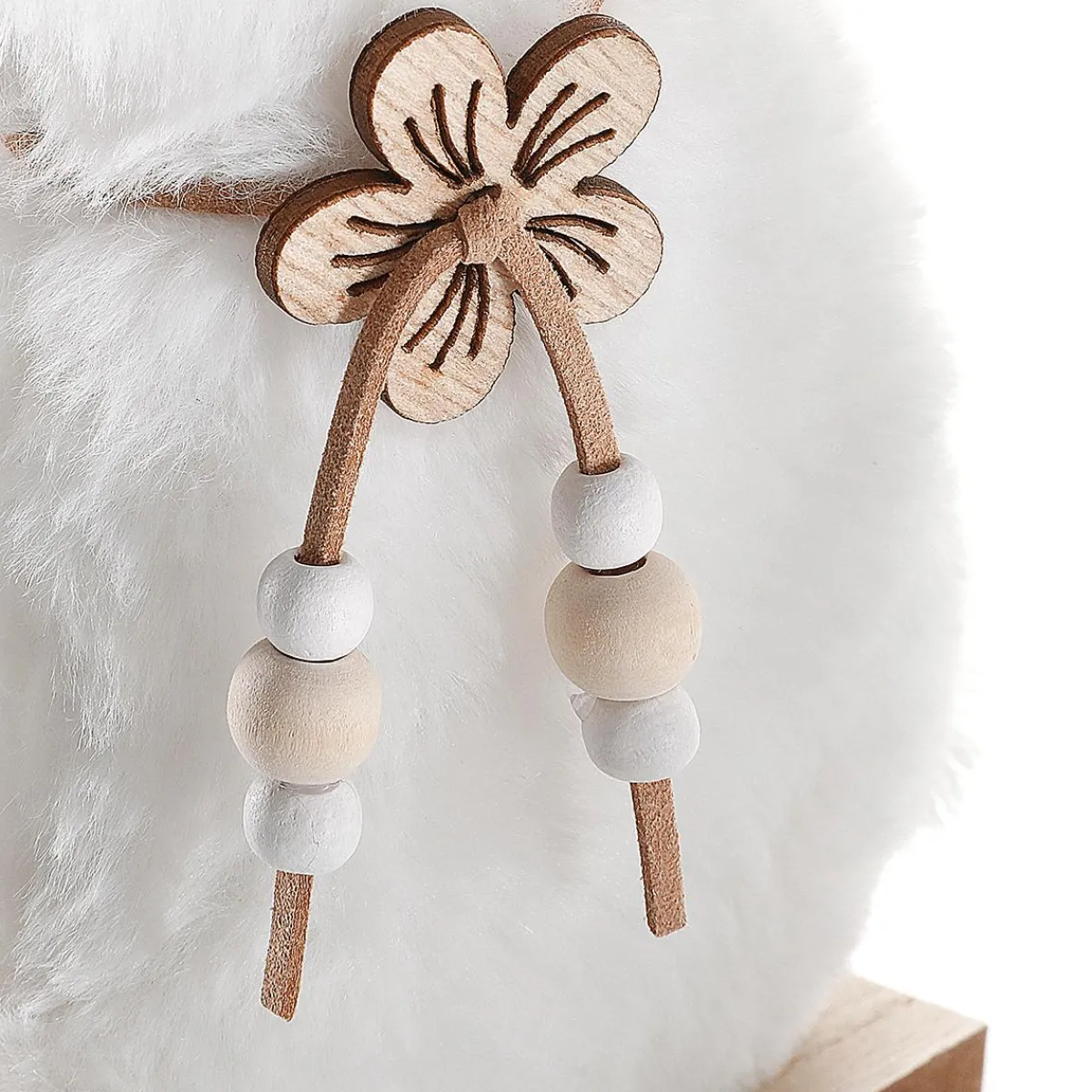 Decoración De Pascua>DecoWoerner Soporte Para Conejo De Peluche Deco, , 21 Cm De Altura blanco