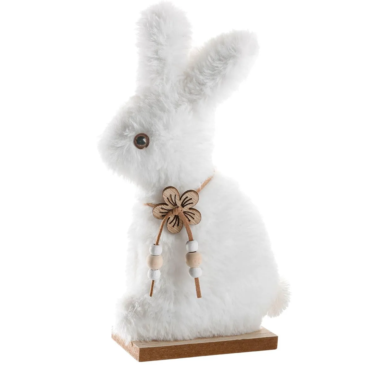 Decoración De Pascua>DecoWoerner Soporte Para Conejo De Peluche Deco, , 21 Cm De Altura blanco