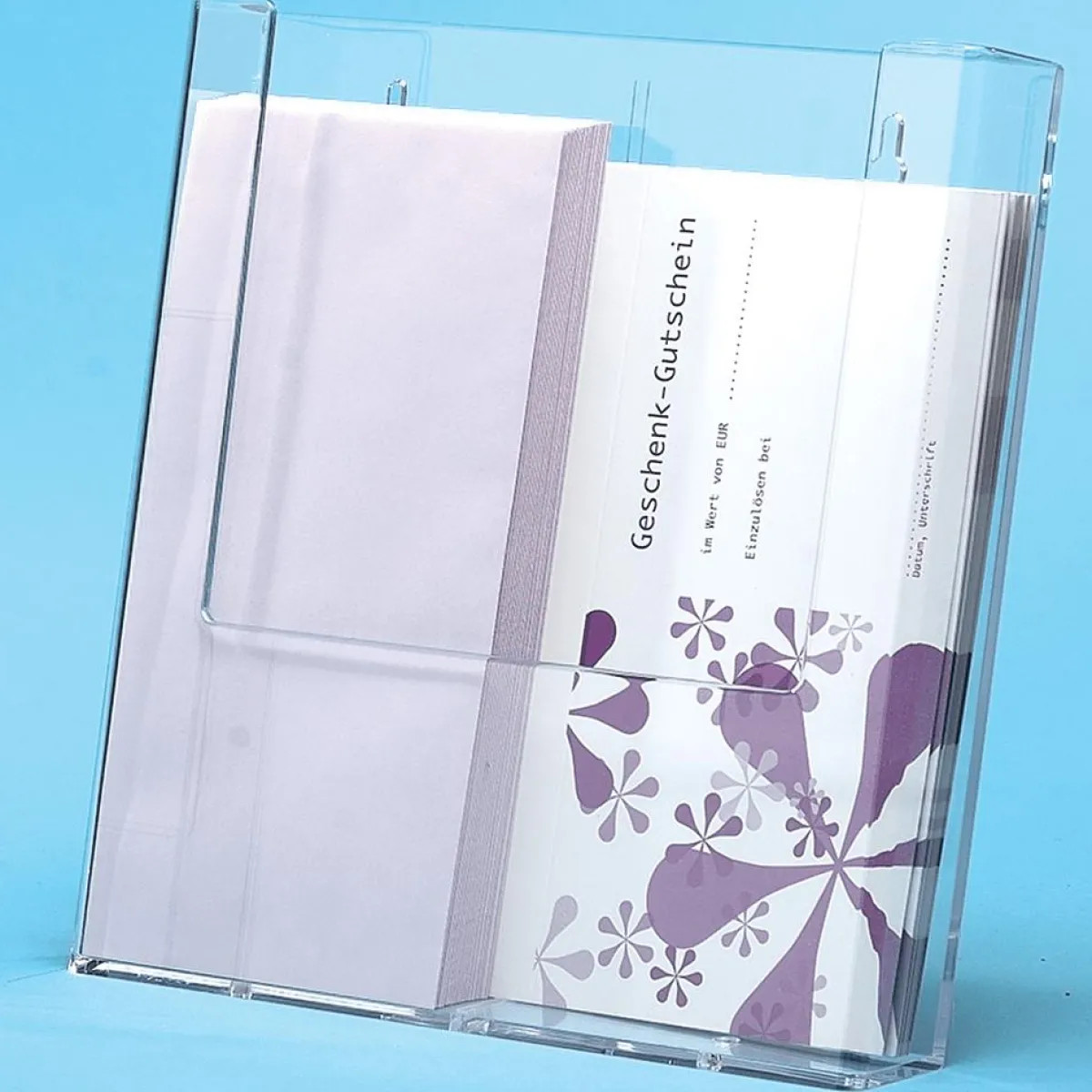 Expositores Para Tiendas>DecoWoerner Soporte Para Folletos Flexi DIN A4 transparente