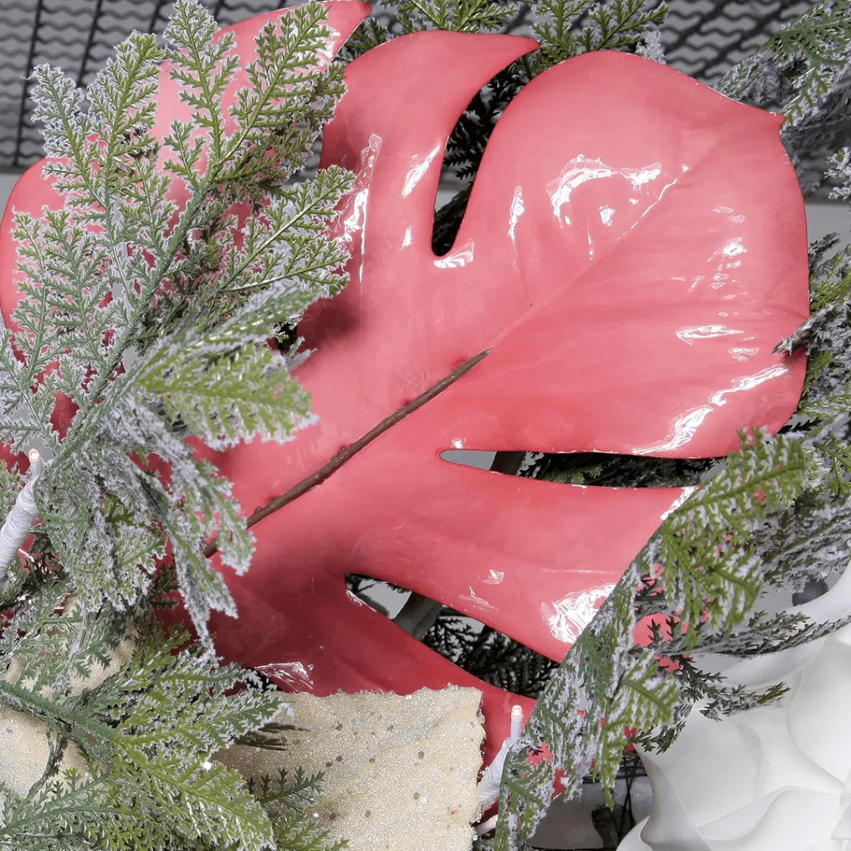 Decoración De Otoño>DecoWoerner Strelitzia Artificial 108 Cm Gris verde