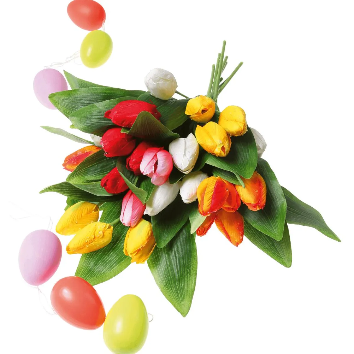 Decoración De Primavera|Ramos Y Coronas De Flores>DecoWoerner Surtido De Ramo De Tulipanes Artificial multicolor