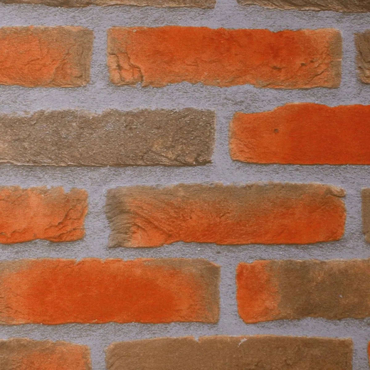 Telas>DecoWoerner Tejido Decorativo "Pared De Ladrillos", Anchura: 150 Cm, marrón