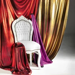 Telas>DecoWoerner Tela Brillante Jersey De Papel De Aluminio Roja, Anchura: 110 Cm rojo
