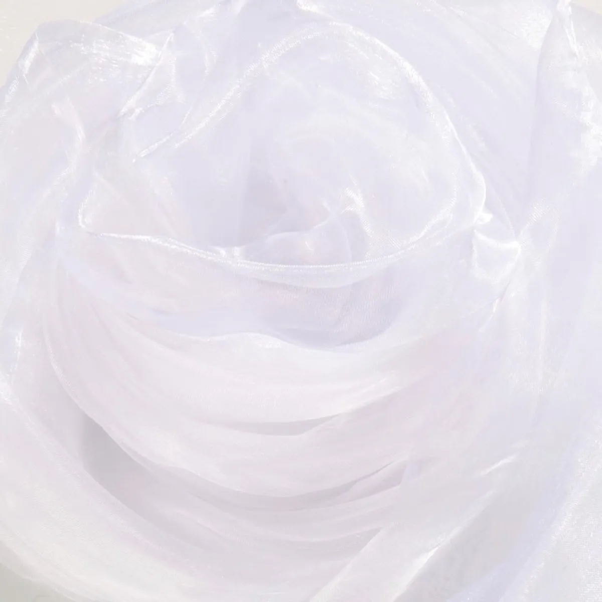 Telas|Decoración Temática>DecoWoerner Tela De Chifón, Color , 145 Cm blanco